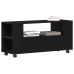 Mueble TV ruedas madera ingeniería roble negro 102x34,5x43cm