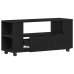 Mueble TV ruedas madera ingeniería roble negro 102x34,5x43cm