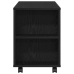 Mueble TV ruedas madera ingeniería roble negro 102x34,5x43cm