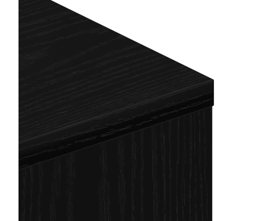 Mueble TV ruedas madera ingeniería roble negro 102x34,5x43cm