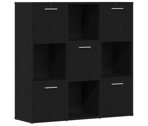 Librería de roble negro 90x28x90 cm Madera de ingeniería