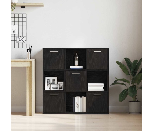 Librería de roble negro 90x28x90 cm Madera de ingeniería