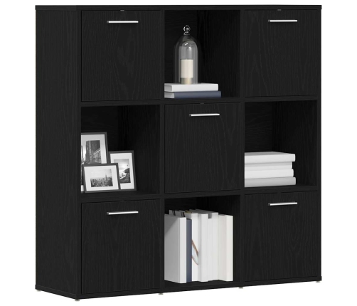 Librería de roble negro 90x28x90 cm Madera de ingeniería