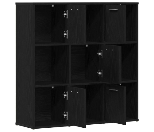 Librería de roble negro 90x28x90 cm Madera de ingeniería