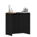 Armario de baño madera contrachapada negro roble 60x33x60 cm