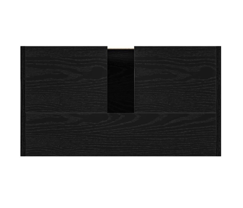 Armario de baño madera contrachapada negro roble 60x33x60 cm