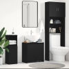 Armario de baño madera contrachapada negro roble 60x33x60 cm