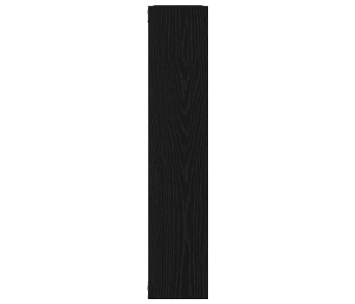 Estante de pared roble negro 90x16x78 cm madera de ingeniería