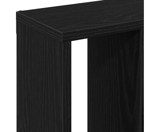 Estante de pared  de madera ingeniería roble negro 45x16x45 cm