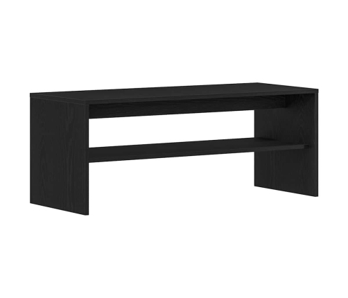 Mueble para TV madera contrachapada roble negro100x40x40 cm