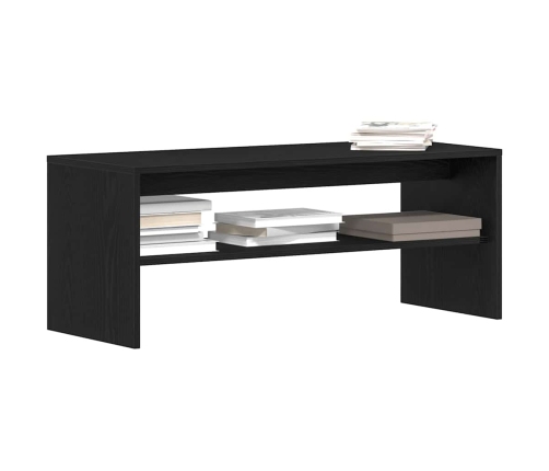 Mueble para TV madera contrachapada roble negro100x40x40 cm