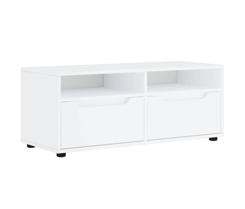 Mueble de TV VISNES blanco 100x40x38 cm madera de ingeniería