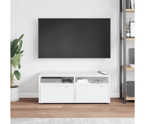 Mueble de TV VISNES blanco 100x40x38 cm madera de ingeniería