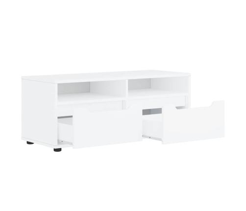 Mueble de TV VISNES blanco 100x40x38 cm madera de ingeniería