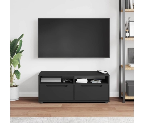 Mueble de TV VISNES negro 100x40x38 cm madera de ingeniería