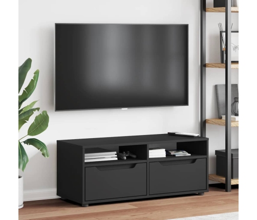 Mueble de TV VISNES negro 100x40x38 cm madera de ingeniería