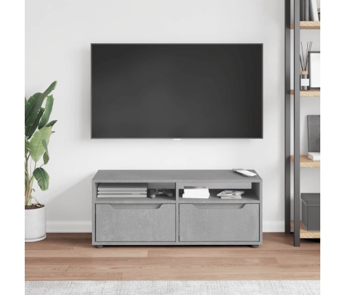 Mueble TV VISNES gris hormigón 100x40x38 cm madera ingeniería