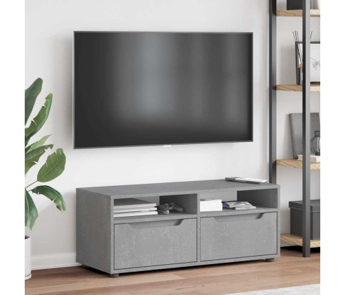 Mueble TV VISNES gris hormigón 100x40x38 cm madera ingeniería