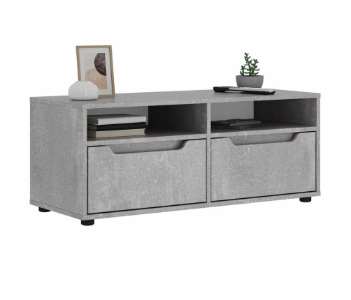 Mueble TV VISNES gris hormigón 100x40x38 cm madera ingeniería