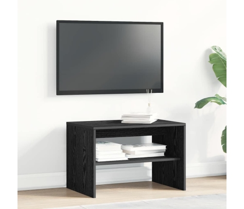 Mueble de TV madera de ingeniería roble negro 60x40x40 cm