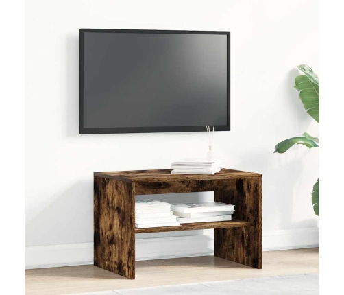 Mueble de TV madera de ingeniería roble ahumado 60x40x40 cm