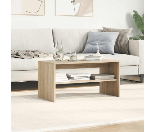 Mueble de TV madera contrachapada roble Sonoma 80x40x40cm