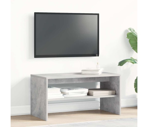 Mueble de TV madera contrachapada gris hormigón 80x40x40 cm