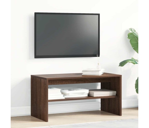 Mueble de TV madera de ingeniería marrón roble 80x40x40 cm