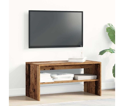 Mueble para TV madera contrachapada envejecida 80x40x40 cm