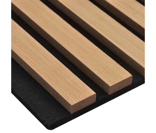 Paneles acústicos de pared 2 uds listones 60,5x60 cm