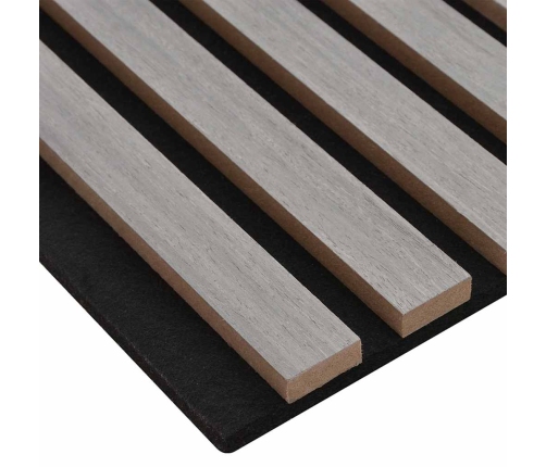 Paneles acústicos de pared 2 uds listones 60,5x60 cm