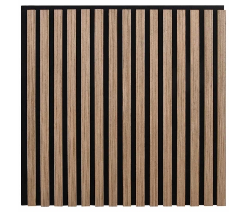 Paneles acústicos de pared 2 uds listones 60,5x60 cm