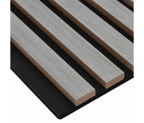 Paneles acústicos de pared 8 uds listones 60,5x60 cm