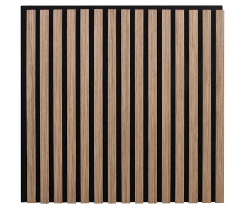 Paneles acústicos de pared 8 uds listones 60,5x60 cm