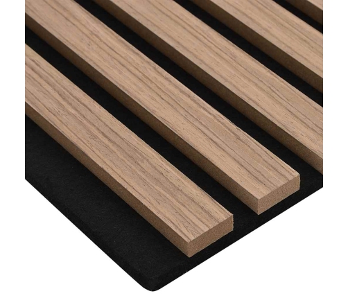 Paneles acústicos de pared 8 uds listones 60,5x60 cm