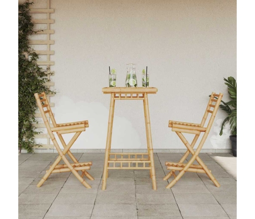 Taburetes de bar para exterior con reposapiés 2 uds. Plegables