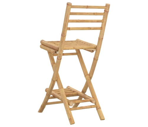 Taburetes de bar para exterior con reposapiés 2 uds. Plegables