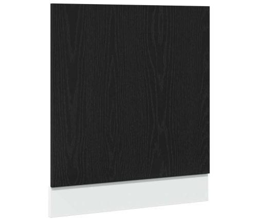 Panel para lavavajillas madera roble negro 60x1,5x67 cm