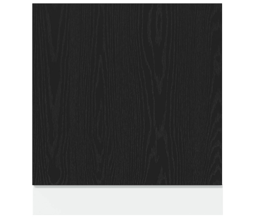 Panel para lavavajillas madera roble negro 60x1,5x67 cm