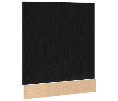 Panel para lavavajillas madera roble negro 60x1,5x67 cm