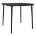 Juego de comedor jardín 5 piezas ratán sintético vidrio negro