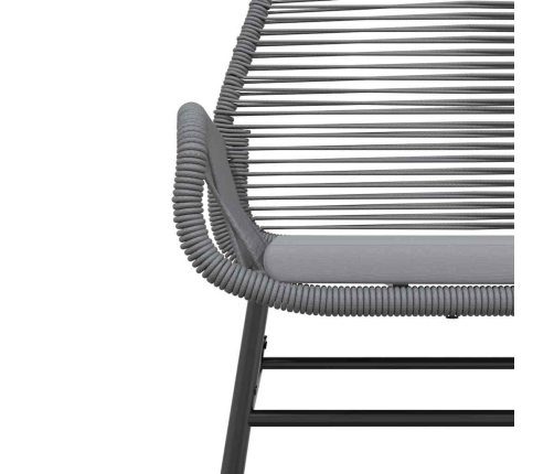 Juego comedor jardín 5 pzas cojines ratán sintético vidrio gris