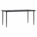 Juego comedor jardín 5 pzas cojines ratán sintético vidrio gris