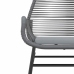 Juego comedor jardín 7 pzas cojines ratán sintético vidrio gris