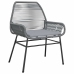 Juego comedor jardín 9 pzas cojines ratán sintético vidrio gris