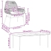 Juego comedor jardín 9 pzas cojines ratán sintético vidrio gris