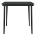 Juego de comedor jardín 5 piezas ratán sintético vidrio negro