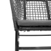Set comedor jardín 3 pzas cojines ratán sintético vidrio negro