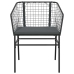 Set de comedor de jardín 7 piezas cojines ratán sintético negro