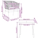Set comedor jardín 3 pzas cojines ratán sintético vidrio negro